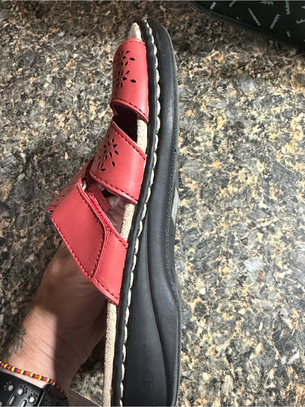 croft & barrow Red Perforated sandals for Women